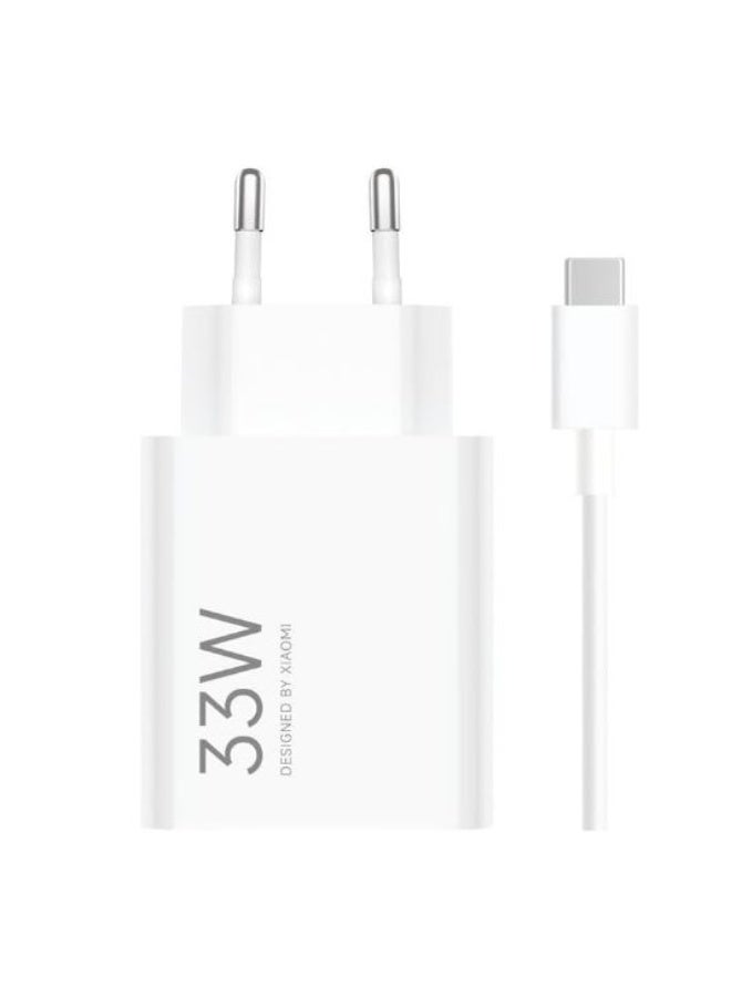 Mi 33W Turbo Charger Fast Adapter with 1M USB Type C Cable Combo (Type-A) EU - Image 1